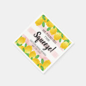 Ze vond haar grote liefde Lemon Bruiloft Feest Servet (Hoek)