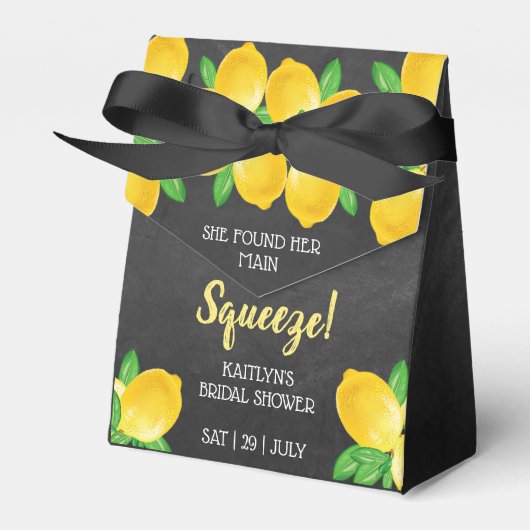 Ze vond haar grote liefde Lemon Bruiloftsborrel Bedankdoosjes (Voorkant Zijde)