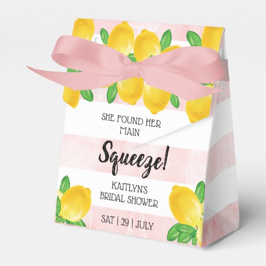 Ze vond haar grote liefde Lemon Bruiloftsborrel Bedankdoosjes (Voorkant Zijde)