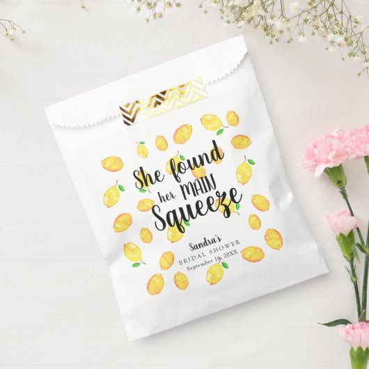 Ze vond haar grote liefde Lemon Bruiloftsborrel Bedankzakje (Gezegeld)