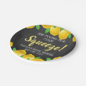 Ze vond haar grote liefde Lemon Bruiloftsborrel Papieren Bordje (Gekanteld)