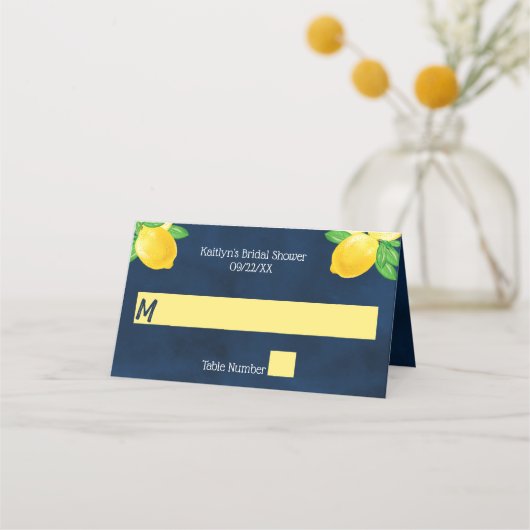 Ze vond haar grote liefde Lemon Bruiloftsborrel Plaatskaartje (Voorkant)