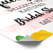 Ze Vond Haar Grote Liefde Lemon Bruiloftsborrel Poster (Hoek)