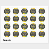 Ze vond haar grote liefde Lemon Bruiloftsborrel Ronde Sticker (Vel)