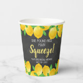 Ze vond haar grote liefde Lemon Bruiloftsfeest Papieren Bekers (Achterkant)