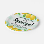 Ze vond haar grote liefde Lemon Bruiloftsfeest Papieren Bordje (Gekanteld)