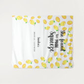 Ze vond haar grote liefde Lemon Bruiloftsfeest Wandkleed (Voorkant (horizontaal))