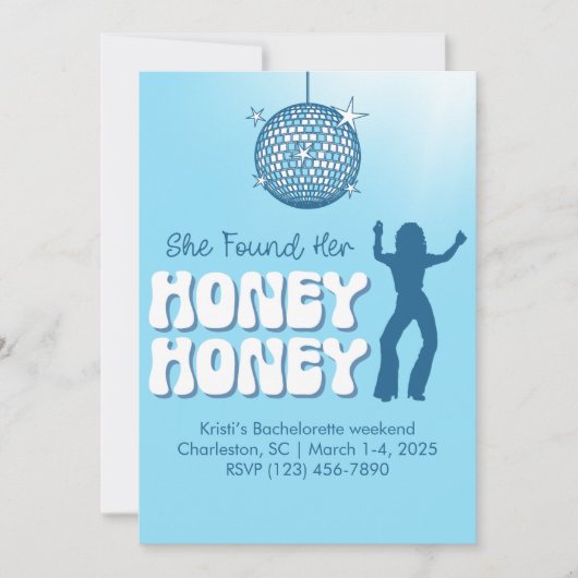 Ze vond haar Honey Bachelorette uitnodiging (Voorkant)