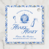 Ze vond haar Honey Blue Griekenland Bachelorette Bedankjes Labels (Achterkant)