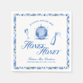 Ze vond haar Honey Blue Griekenland Bachelorette Servet (Voorkant)