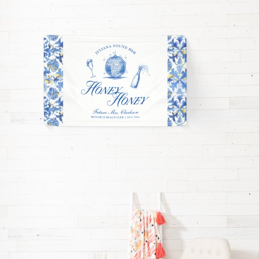 Ze vond haar Honey Blue Griekenland Bachelorette Spandoek (Insitu)