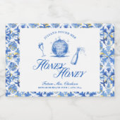 Ze vond haar Honey Blue Griekenland Bachelorette Sparkling Wijnetiket (Enkel label)