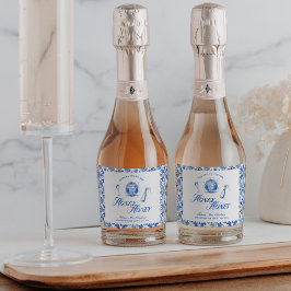 Ze vond haar Honey Blue Griekenland Bachelorette Sparkling Wijnetiket