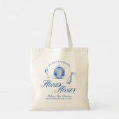 Ze vond haar Honey Blue Griekenland Bachelorette Tote Bag (Achterkant)