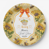 Ze vond haar Honey Bruidsfeest Papieren Bordje (Voorkant)