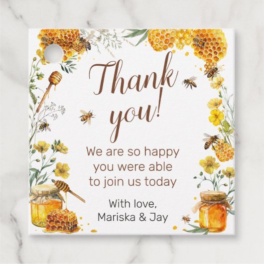 Ze vond haar Honey Bruiloftsfeest Bedankjes Labels (Voorkant)