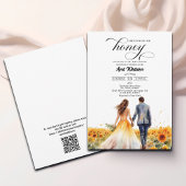 Ze vond haar Honey Couple en Sunflowers Bridal Kaart