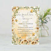 Ze vond haar Honey Floral Bee Vrijgezellenfeest Kaart (Staand voorkant)