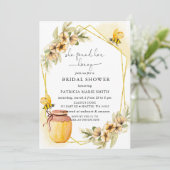 Ze vond haar Honey Floral Bee Vrijgezellenfeest Kaart (Staand voorkant)