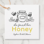 Ze vond haar Honey Hand-getekende Witte Bruiloftss Bedankjes Labels (Voorkant)