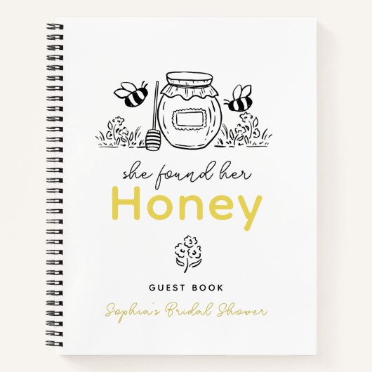 Ze vond haar Honey Handgetekende Bruidsdouche Notitieboek (Voorkant)