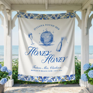 Ze vond haar Honey Honey Blue Griekenland Bachelor Wandkleed