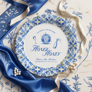 Ze vond haar Honey Honey Blue Griekenland vrijgeze Papieren Bordje