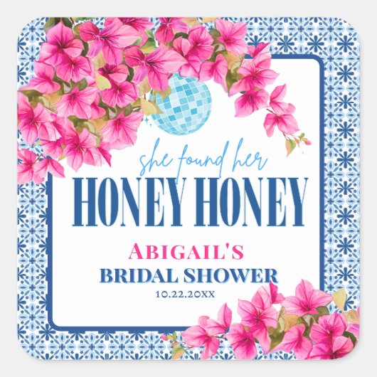 Ze vond haar HONEY HONEY Vierkante Sticker (Voorkant)
