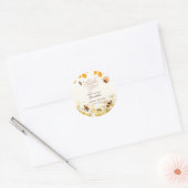 Ze vond haar honing Bij bruidsfeest Ronde Sticker (Envelop)