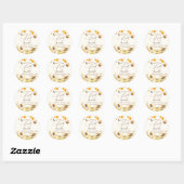 Ze vond haar honing Bij bruidsfeest Ronde Sticker (Vel)