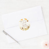 Ze vond haar honing Bij bruidsfeest Ronde Sticker (Envelop)