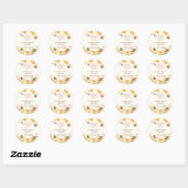 Ze vond haar honing Bij bruidsfeest Ronde Sticker (Vel)