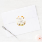 Ze vond haar honing Bij bruidsfeest Ronde Sticker (Envelop)