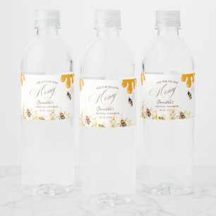 Ze vond haar honing Bij bruidsfeest Waterfles Etiket
