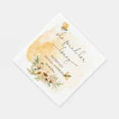 Ze Vond Haar Honing Bijen Bruiloft Servet (Hoek)