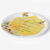 Ze Vond Haar Honing Bloem Bij Bij Bruiloft Papieren Bordje (Gekanteld)