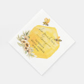 Ze Vond Haar Honing Bloem Bij Bij Bruiloftsfeest Servet (Hoek)