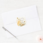 Ze Vond Haar Honing Bloem Bij Bruidsdouche Vierkante Sticker (Envelop)