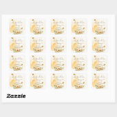Ze Vond Haar Honing Bloem Bij Bruiloft Borrel Vierkante Sticker (Vel)