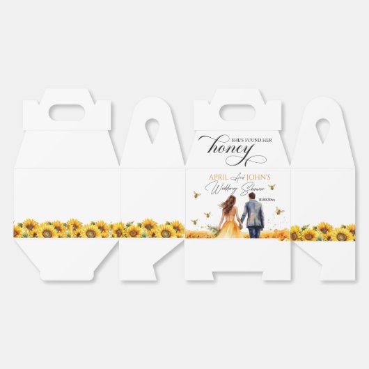 Ze vond haar honing Bruiloft Feest  Bedankdoosjes (Ongevouwen)