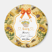 Ze vond haar honing Bruilofts Bruidsjonker Favorie Magneet (Voorkant)