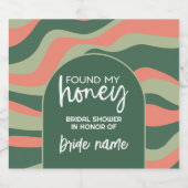 Ze vond haar honing - Bruiloftsdouche Organic Curv Bier Etiket (Enkel label)