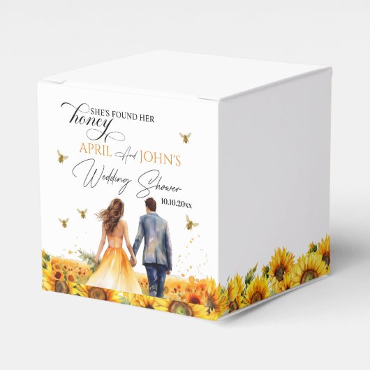 Ze vond haar honing Bruiloftsfeest Bedankdoosjes (Voorkant Zijde)