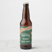 Ze vond haar honing - Bruiloftsfeest Organic Curve Bier Etiket (Voorkant)