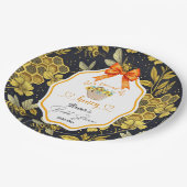 Ze vond haar honing Bruiloftsfeest   Papieren Bordje (Gekanteld)