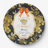 Ze vond haar honing Bruiloftsfeest   Papieren Bordje (Voorkant)