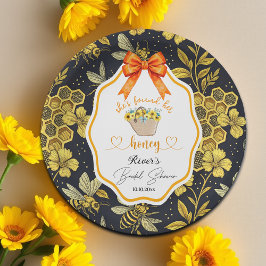 Ze vond haar honing Bruiloftsfeest Papieren Bordje