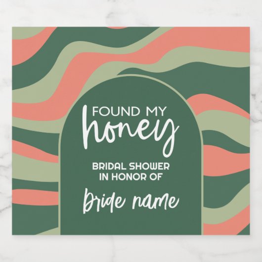 Ze vond haar Honing - Organic Curves Vrijgezellenf Bier Etiket (Enkel label)