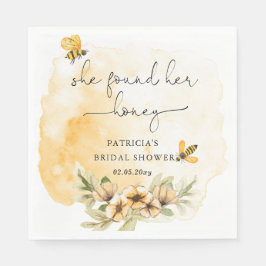 Ze vond haar honingbloem bijen bruidsdouche servet