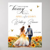 Ze vond haar honingbruidsdouche welkom poster (Voorkant)